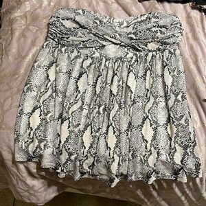 Torrid Snakeskin Strapless top